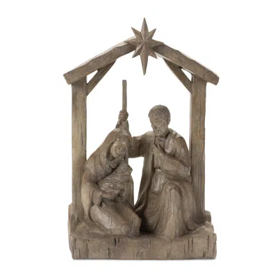 Hivvago Holy Family (set Of 2) 12"h In Brown