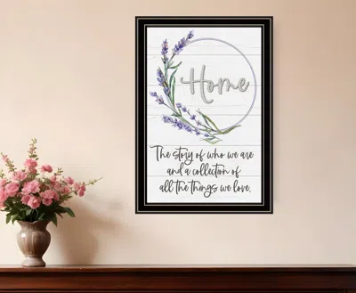 Hivvago Home A Circle Of Love Black Framed Print Wall Art In White