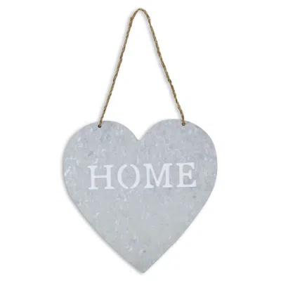 Hivvago Home Gray Galvanized Cut Out Metal Wall Decor