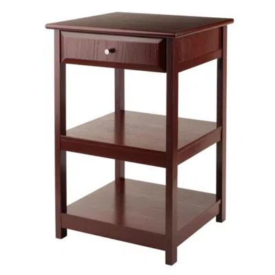 Hivvago Home Office Printer Stand Walnut In Brown