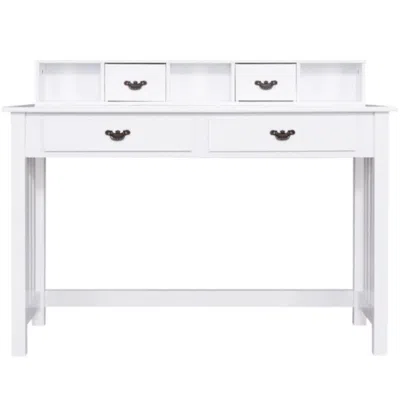 Hivvago Home Office Writing Desk With 4 Drawer Computer Study Table