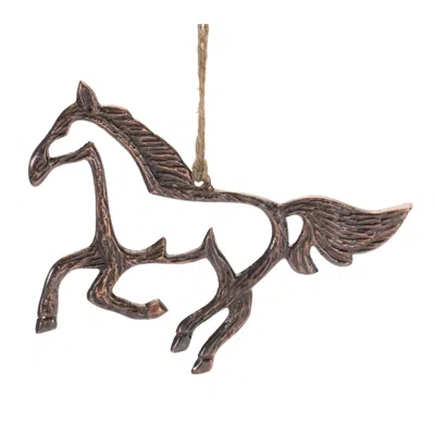 Hivvago Horse Ornament (set Of 12) In Brown