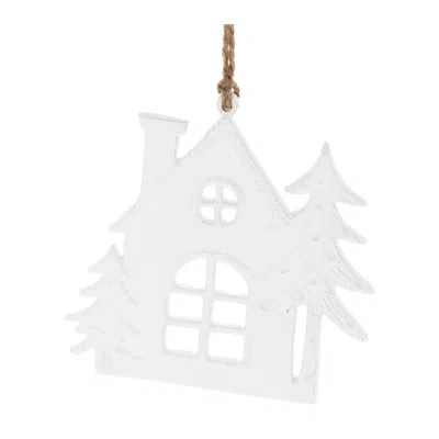 Hivvago House Ornament (set Of 12) In White
