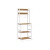 Hivvago Hutch Bakers Rack With Power Outlet In White