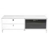 Hivvago Ida 60 Inch Tv Entertainment Console, Drawer, Pull Down Door, White Lacquer