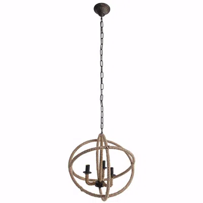 Hivvago Impressive Cade 3 Light Roped Chandelier