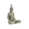 Hivvago Indoor Sculpture Of Meditating Buddha, 24 Inch, Washed Gray Finish In Gray
