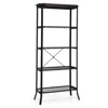Hivvago Industrial 5-layer Bookshelf With Out-stretched Legs-rustic Brown