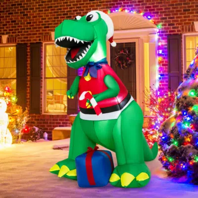 Hivvago Inflatable Christmas Decoration With Led Lights And Waterproof Blower In Multi