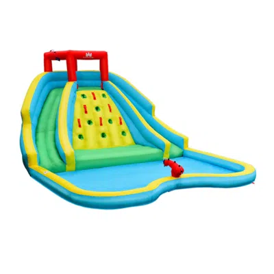Hivvago Inflatable Water Park Bounce House With Double Slide And Climbing Wall With 735w Blower In Multi