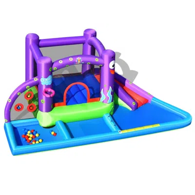 Hivvago Inflatable Water Slide Castle Without Blower In Multi