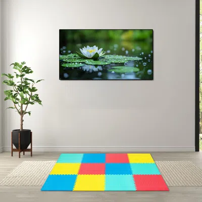 Hivvago Interlocking Eva Foam Floor Tiles With Non-slip Exercise Surface In Multi