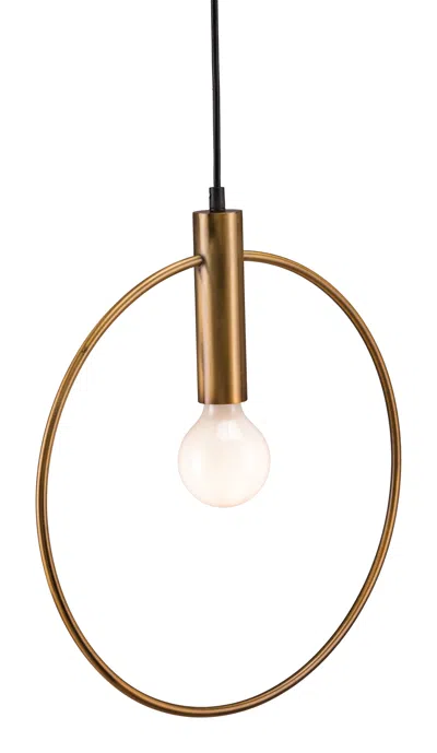 Hivvago Irenza Ceiling Lamp Brass In White