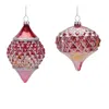 Hivvago Irredescent Glass Ornament (set Of 6) In Red
