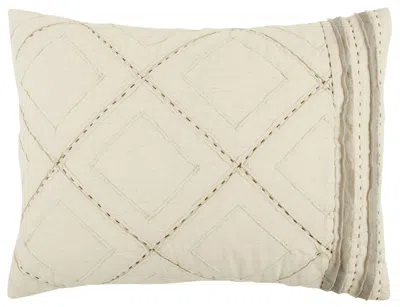 Hivvago Ivory Geometric Queen Quilt In Neutral