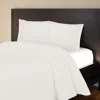 Hivvago Ivory Queen Cotton Blend 1000 Thread Count Washable Duvet Cover Set In White