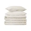 Hivvago Ivory Queen Cotton Blend 650 Thread Count Washable Duvet Cover Set In White