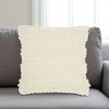 Hivvago Ivory Textured Dots And Stripes Throw Pillow In Neutral