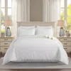 Hivvago Ivory White Velvet Microfiber Polyester Reversible 3-piece Quilt Set In White