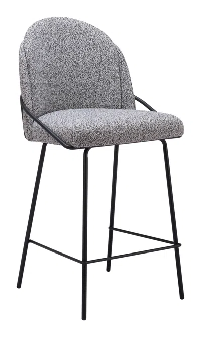 Hivvago Jambi Counter Stool (set Of 2) Black & White In Gray