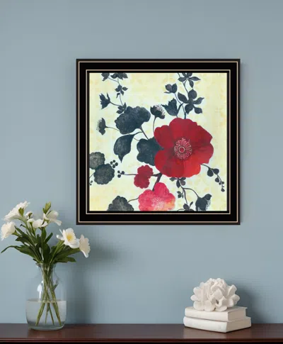 Hivvago Japanese Blossoms Black Framed Print Wall Art