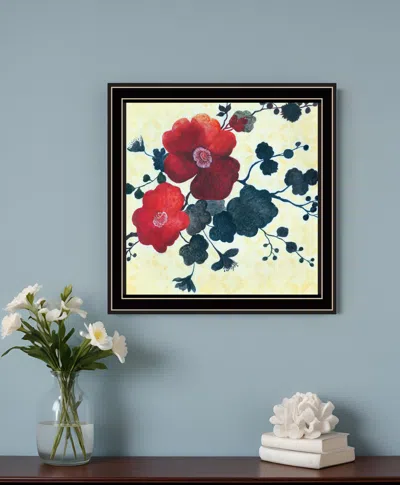Hivvago Japanese Blossoms Black Framed Print Wall Art In Multi