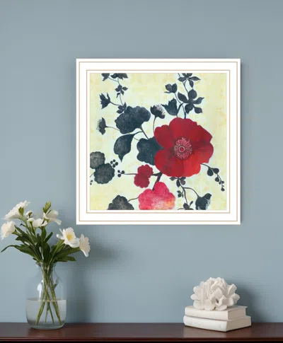 Hivvago Japanese Blossoms White Framed Print Wall Art In Multi