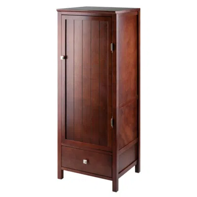 Hivvago Jelly 1-drawer Cupboard Walnut In Brown