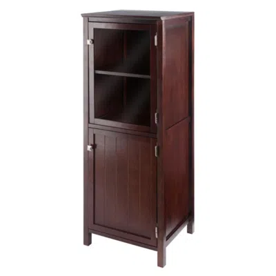 Hivvago Jelly 2-section Cupboard Walnut In Black