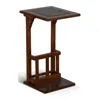 Hivvago Jenne Sofa Side Table With Magazine Rack, 13 Inch Top, Dark Brown Wood In Brown
