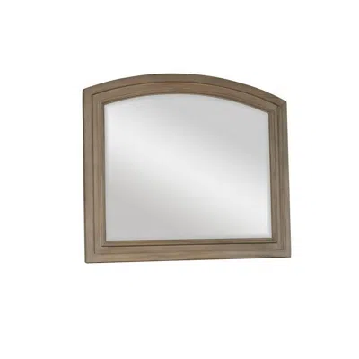 Hivvago Jira 37 X 42 Dresser Mirror, Arched Curve, Multistep Brushed, Gray Wood In Brown