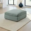 Hivvago Joana Cocktail Ottoman, Sage Green Corduroy, Modular Square 39 Inch