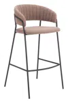 Hivvago Josephine Barstool (set Of 2) Brown In Brown