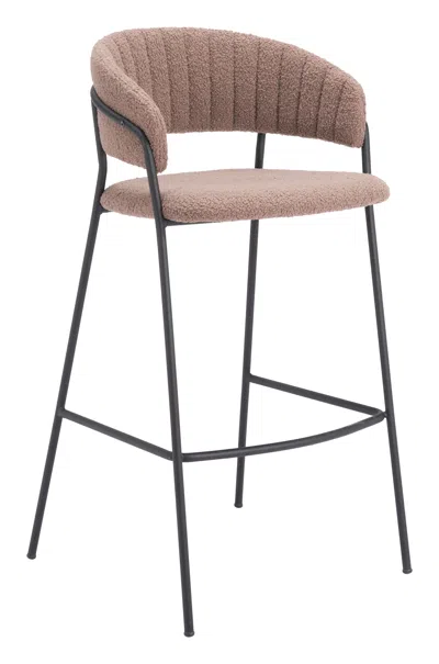 Hivvago Josephine Barstool (set Of 2) Brown