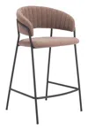 Hivvago Josephine Counter Stool (set Of 2) Brown In Brown