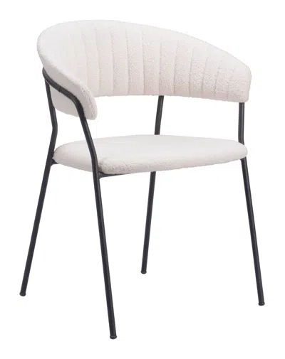 Hivvago Josephine Dining Chair (set Of 2) Cream In White