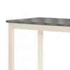 Hivvago Joss 60 Inch Cottage Counter Height Table, 2 Tone Wood, Gray Top Cream Base