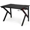 Hivvago K-shaped Gaming Desk With Cup Holder Headphone In Black