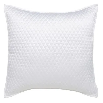 Hivvago Kahn 26 Inch Hand Stitched Soft Sateen Euro Pillow Sham, Cotton Fill White