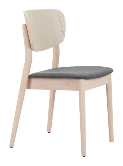 Hivvago Kellua Dining Chair (set Of 2) Gray & Natural In Neutral