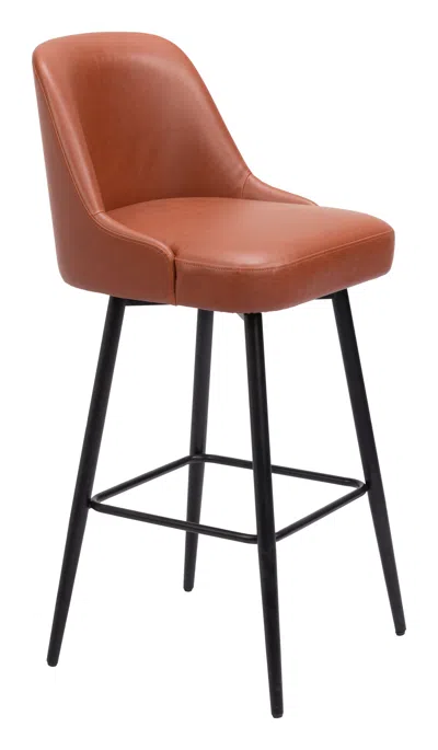 Hivvago Keppel Swivel Barstool Brown