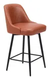 Hivvago Keppel Swivel Counter Stool Brown In Brown