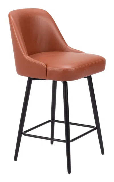 Hivvago Keppel Swivel Counter Stool Brown