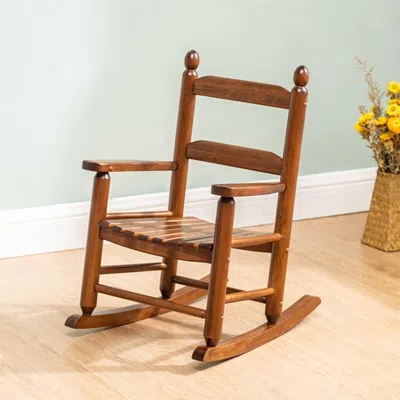 Hivvago Kid's Rocking Oak Chair