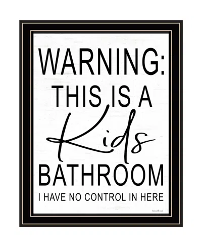Hivvago Kids Bathroom Black Framed Print Bathroom Wall Art