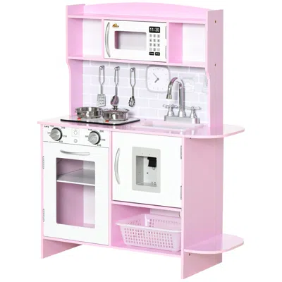 Hivvago Kids Kitchen Playset With Sound Effects, Lights, And Water Dispenser In Multi