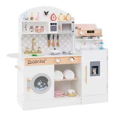 Hivvago Kids Kitchen Set Wooden With Coffee Makers And Accessories