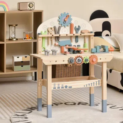 Hivvago Kids Play Tool Workbench With Realistic Accessories