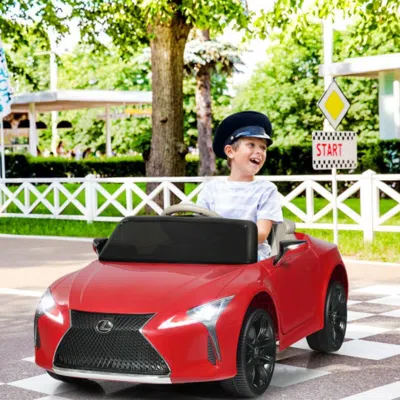 Hivvago Kids Ride Lexus Lc500 Licensed Remote Control Electric Vehicle-white