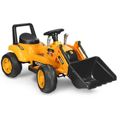 Hivvago Kids Ride On Excavator Digger 6v Battery Powered Tractor -yellow